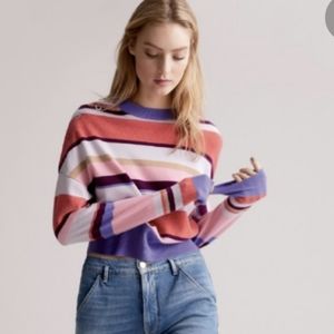 Lewit cashmere striped sweater M